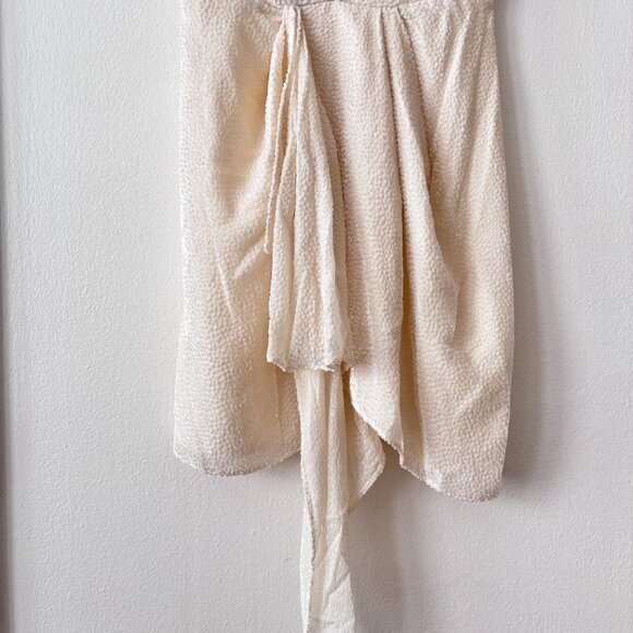 Michelle Mason Velvet Silk Blend Burnout Strapless Mini Dress - Picture 8 of 11